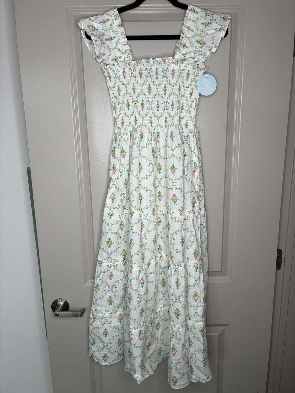 Hill House NWT The Ellie Nap Dress in Pastel Trellis Size Small - Picture 5 of 9